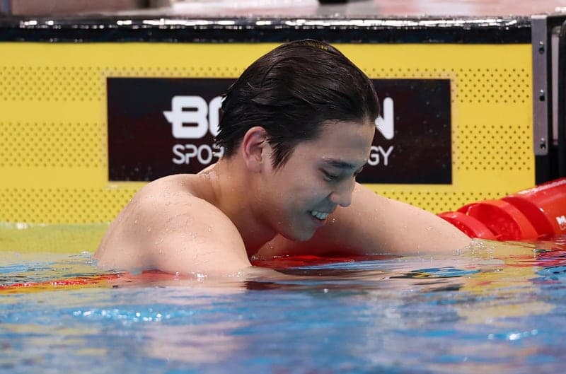 이주호, 아시안게임 배영 200m 은메달…0.16초 차로 금빛 꿈 또 미뤄