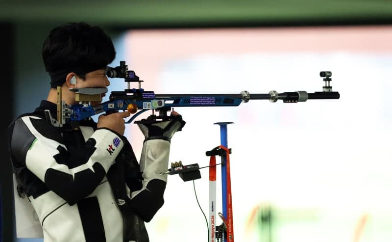 한국 사격, 남자 50m 소총 3자세 단체전 동메달 획득…2회 연속 입상