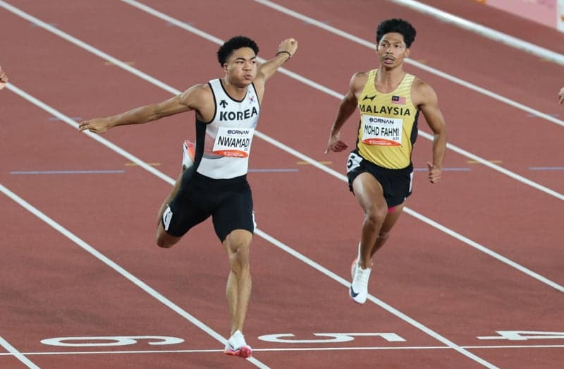 나마디 조엘진·비웨사, 아시안게임 육상 100m 동반 결선 진출…44년 만의 메달 도전