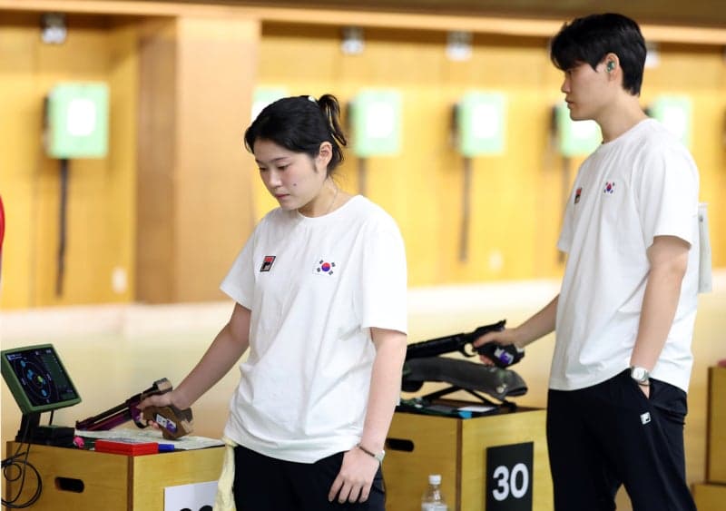 추가은·홍수현, 2026 아시안게임 사격 10m 공기권총 혼성 결선 진출
