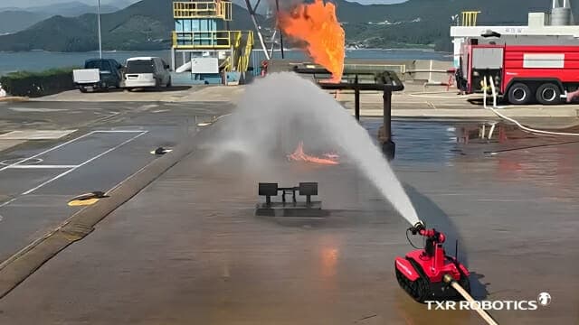 티엑스알로보틱스, GS칼텍스 여수공장에 유류 화재 진압용 소화로봇 공급