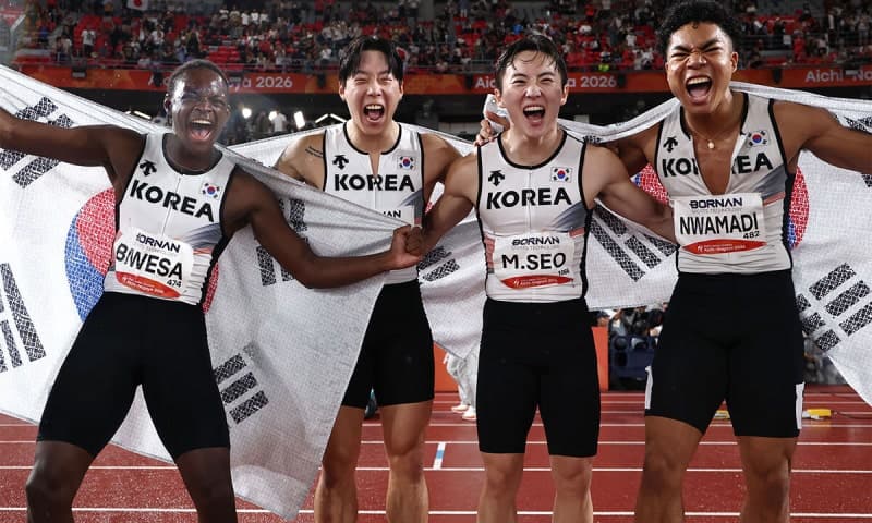 실격 두 번 뒤집고 한국 신기록…남자 계주, 천국과 지옥 오간 동메달