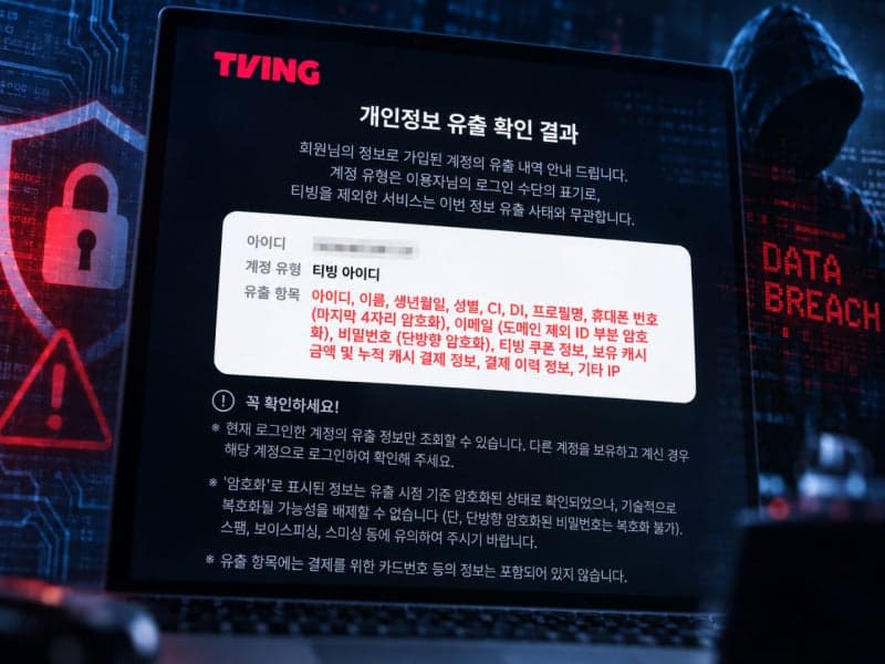 티빙, 개인정보 유출 피해 보상 신청 기간 10월 30일까지 연장