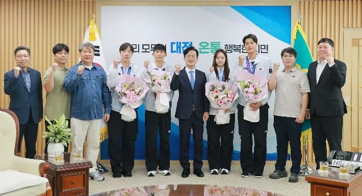 허태정 대전시장, 아시안게임 메달리스트 초청 격려…"145만 시민의 자부심"