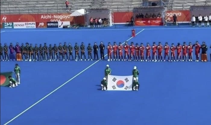 2026 아시안게임 하키 경기서 애국가 대신 북한 국가 튼 업체는 프랑스계 기업