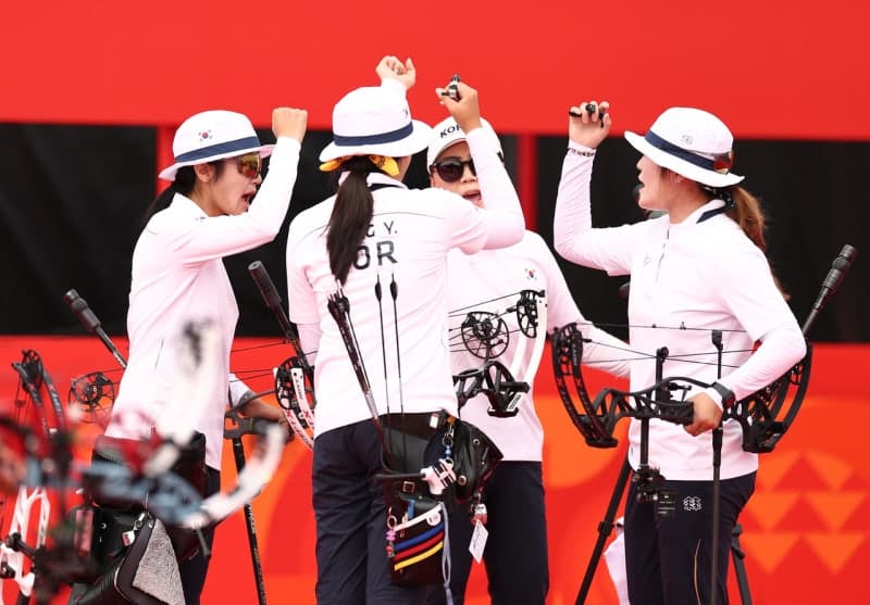 한국 여자 컴파운드 양궁, 인도에 1점 차 석패…동메달 결정전으로