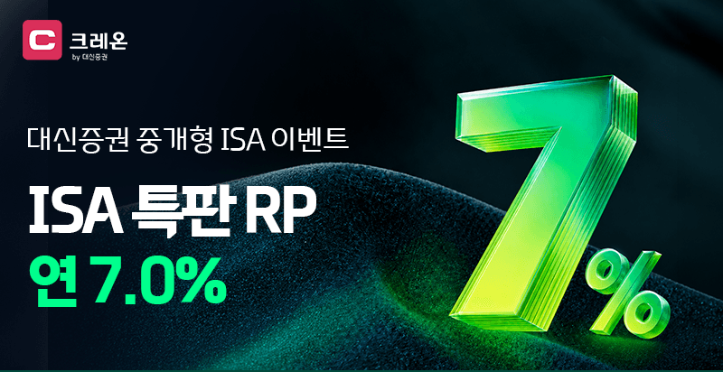 대신증권, 중개형 ISA 전용 연 7% RP 특판 한도 2000만원으로 확대