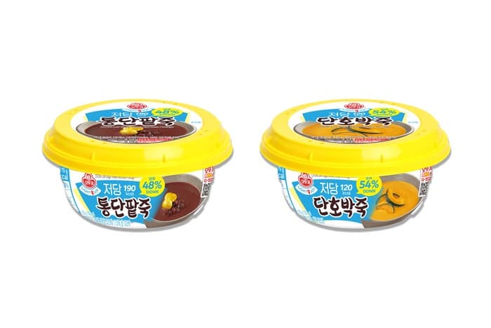 오뚜기, 당류 최대 54% 낮춘 '라이트앤조이' 저당죽 2종 출시