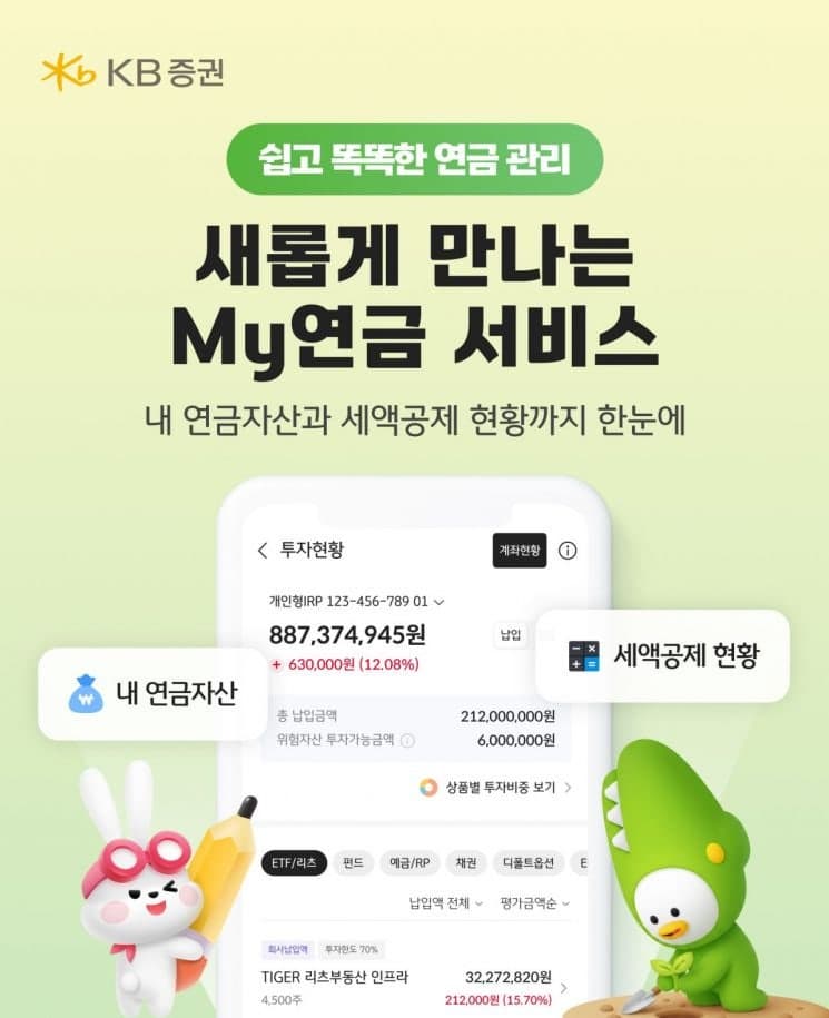 KB증권, MTS 'My연금' 서비스 전면 개편…투자 편의성 대폭 강화