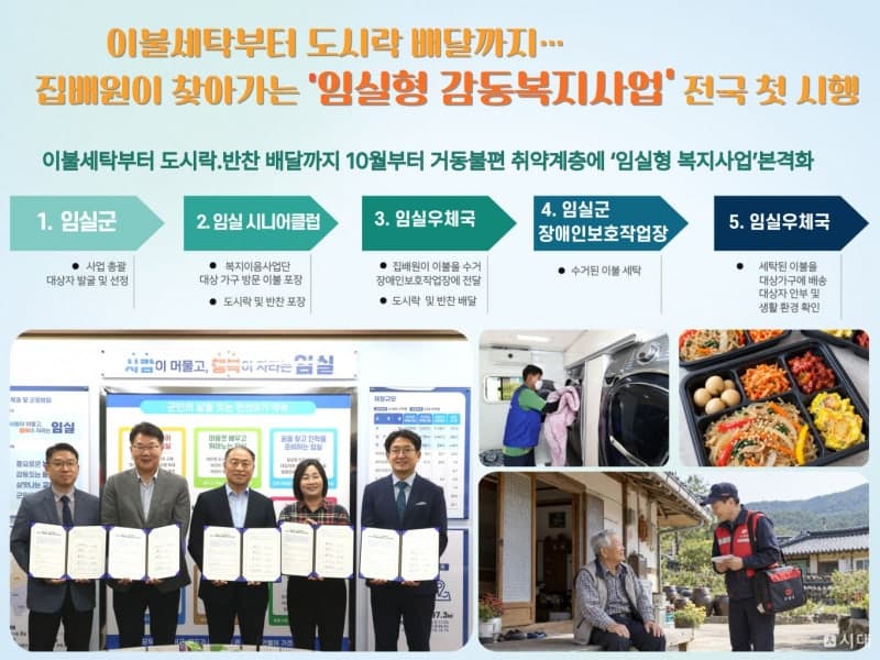 임실군, 전국 최초로 우체국 집배원 활용한 찾아가는 복지 서비스 시행