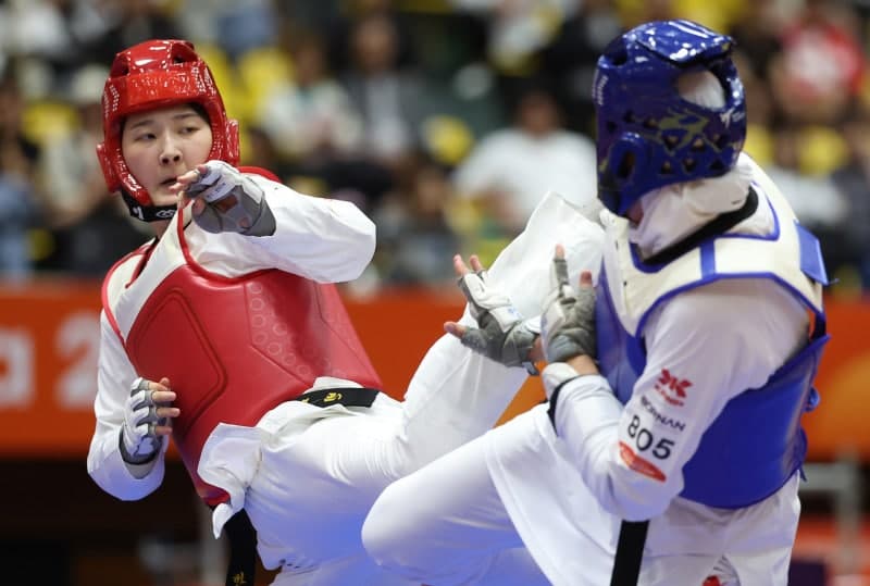 송다빈, 태권도 종주국 자존심 지켰다…겨루기 유일한 금메달