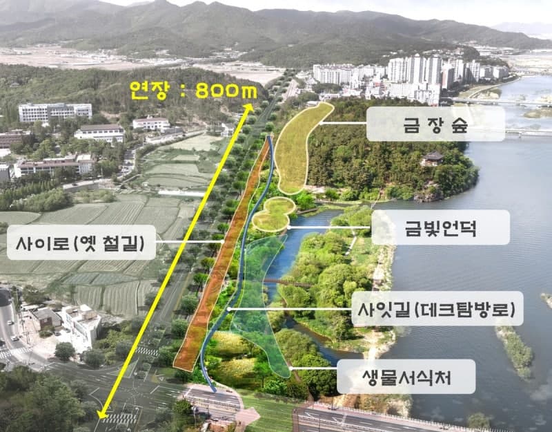 경주시, 금장대 폐철도부지에 3만㎡ 규모 ‘금장낙안 도시생태숲’ 조성