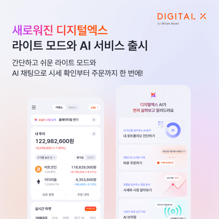 디지털엑스, 국내 최초 생성형 AI 챗봇 탑재한 앱 전면 개편