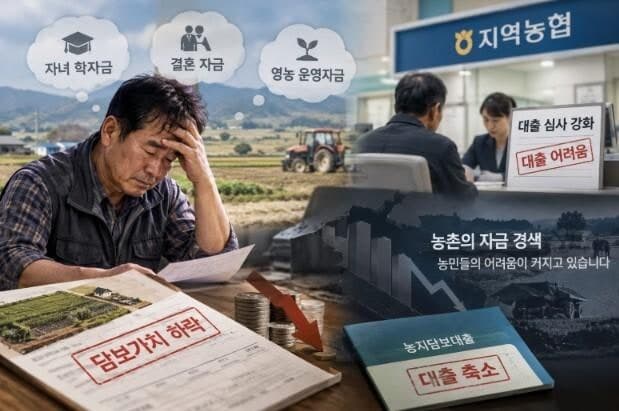 농지값 하락에 대출마저 막혔다…농가 자금난 심화