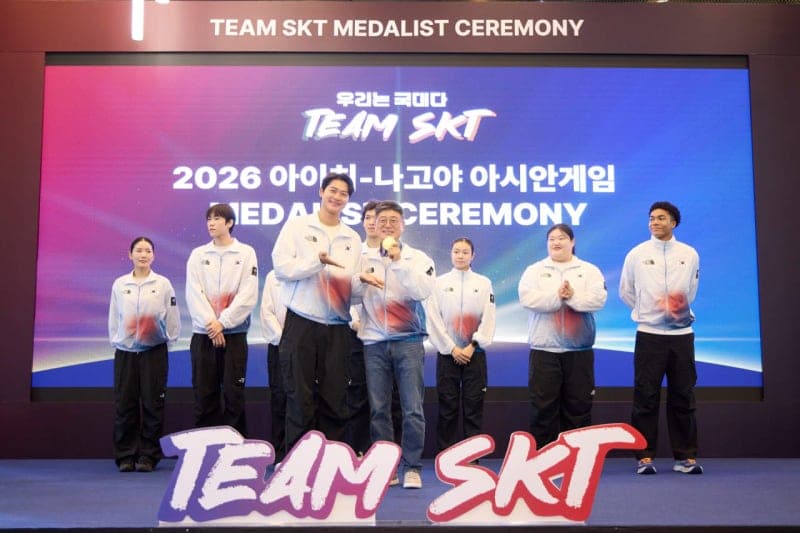 아시안게임 메달 20개 합작한 Team SKT, 메달리스트 세리머니 개최