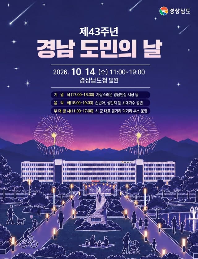 130년 역사 잇는 제43주년 경남도민의 날, 14일 도청 광장서 개최