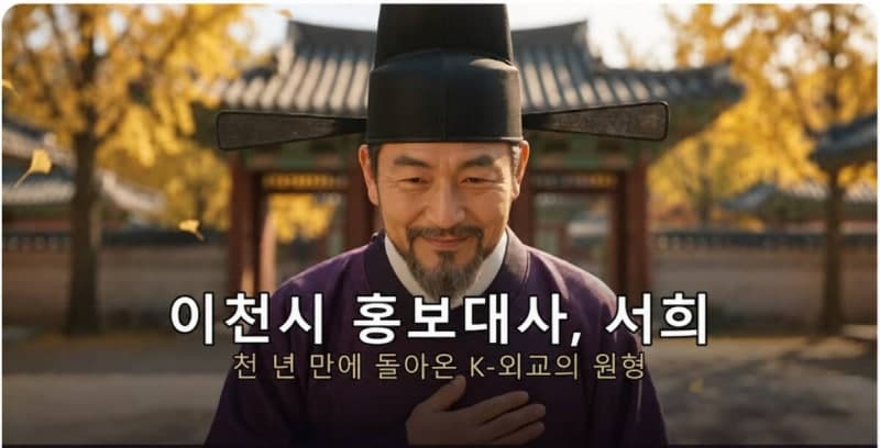 고려 외교가 서희, AI 홍보대사로 부활…이천시 맞춤형 소통 나선다