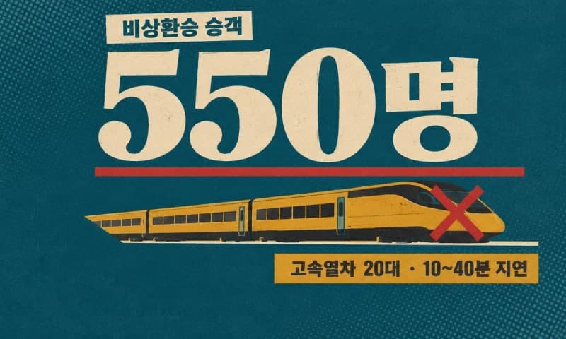 KTX 김천구미역서 차량 장애 발생…승객 550명 환승 불편