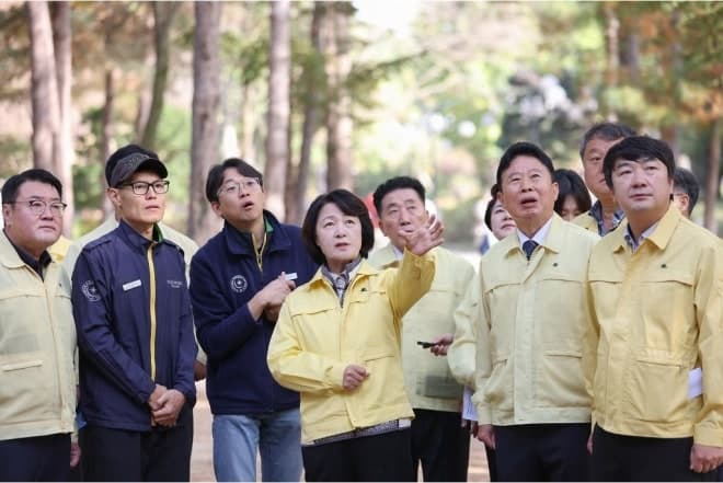 추미애 경기도지사, 소나무재선충병 확산 차단 위해 가평군 현장 행보