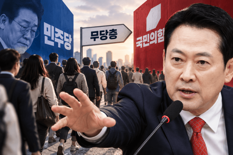 민주당·대통령 지지율 동반 최저치…국민의힘은 왜 반사이익 못 누리나