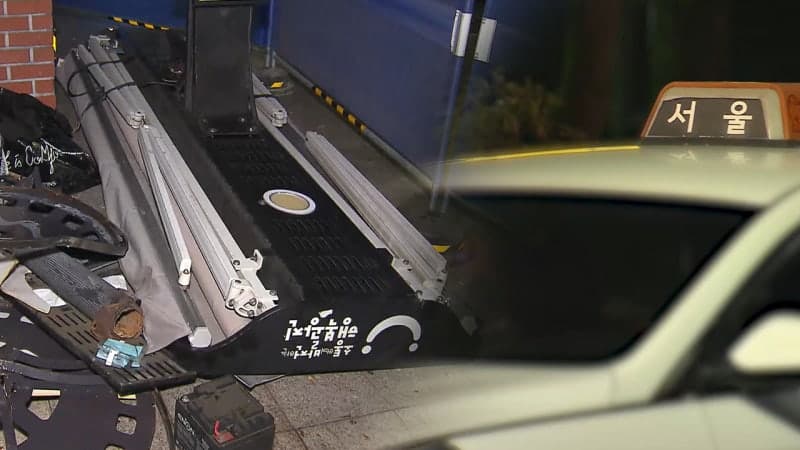 70대 택시기사 졸음운전으로 인도 돌진…40대 부부 사상