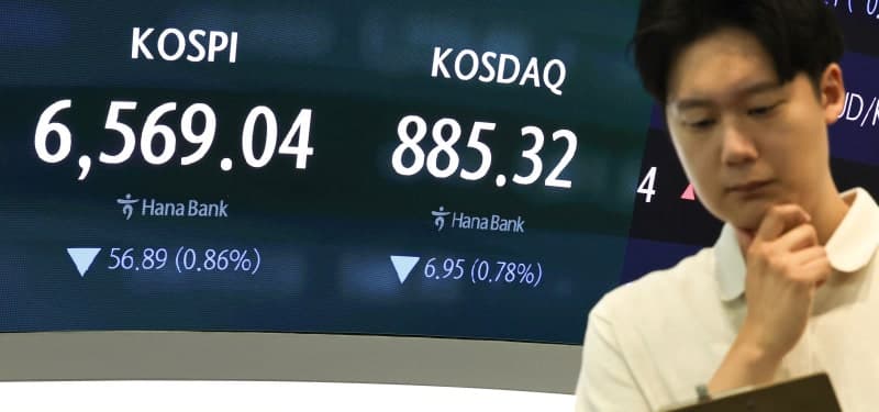 코스피 6400선 붕괴…AI 거품론과 중동 긴장에 외국인 2조 매도