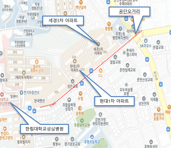 춘천 후평동 공단오거리~성심병원 500m 구간 전선 지중화 착공