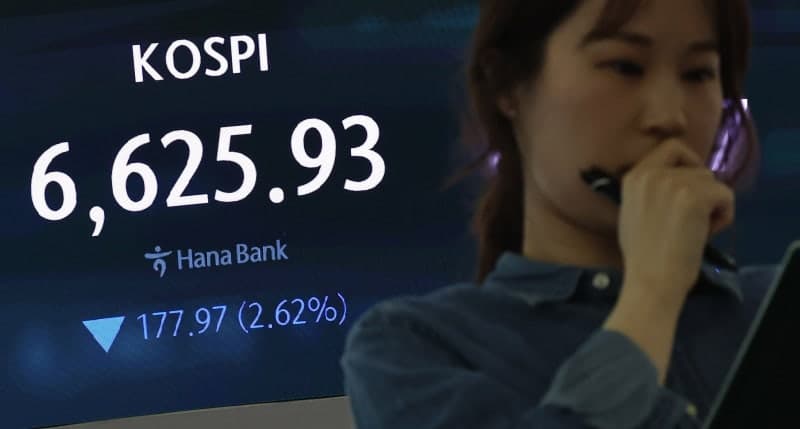 외국인 매도세에 코스피 6500선 약세… 삼성전자 외인 지분율 46%대로 후퇴