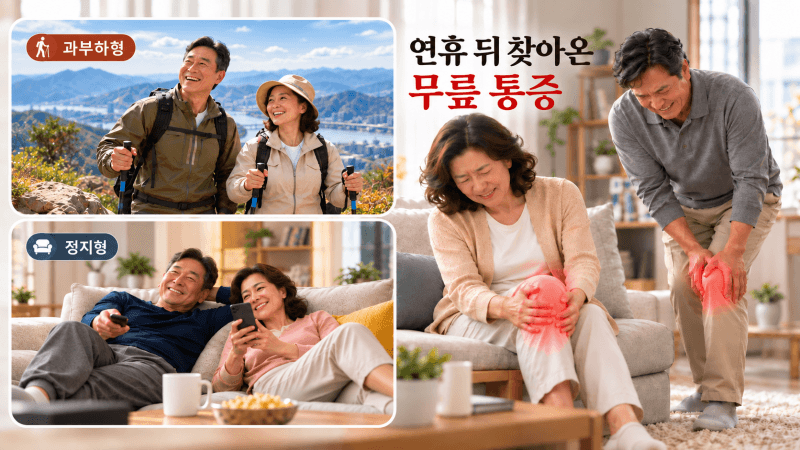 연휴 뒤 찾아온 무릎 통증, 과부하형과 정지형 관리법 다르다