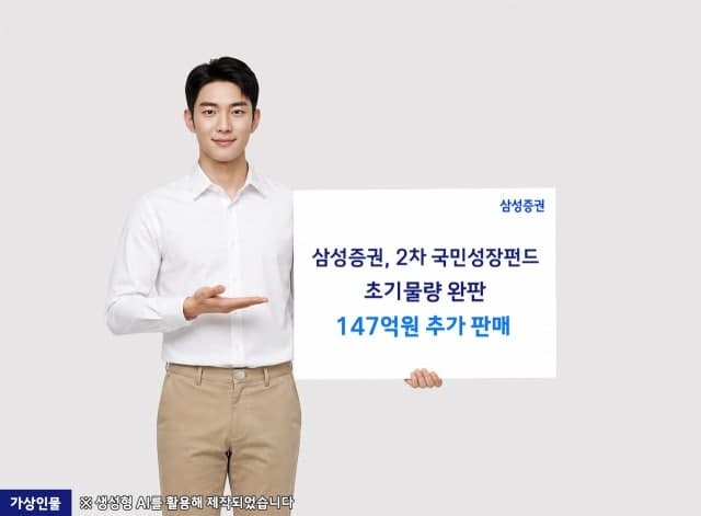 삼성증권, 2차 국민성장펀드 초기 물량 완판…147억 추가 판매