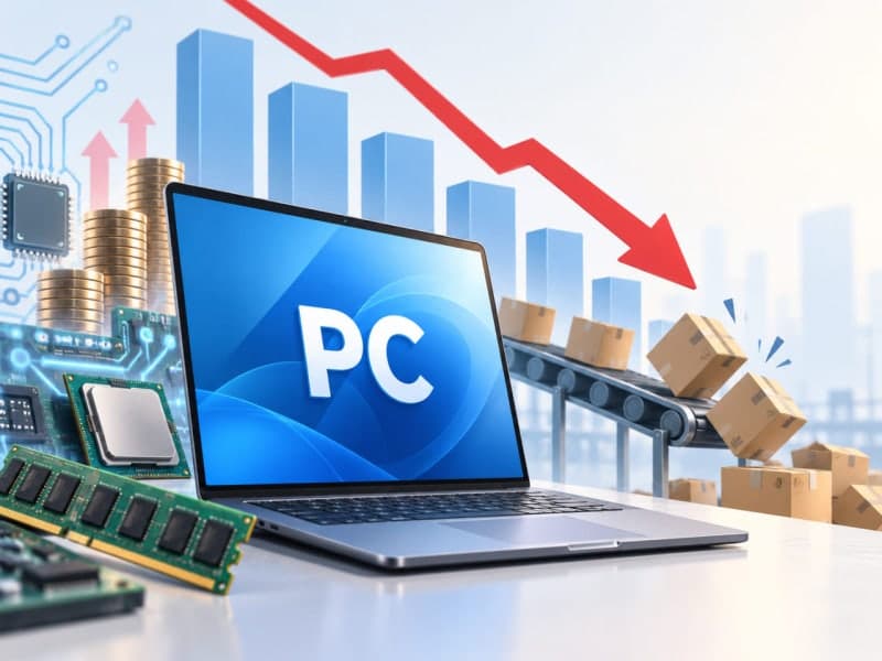 메모리값 5배 폭등에 PC 출하량 22% 급감…2023년 이후 최저치