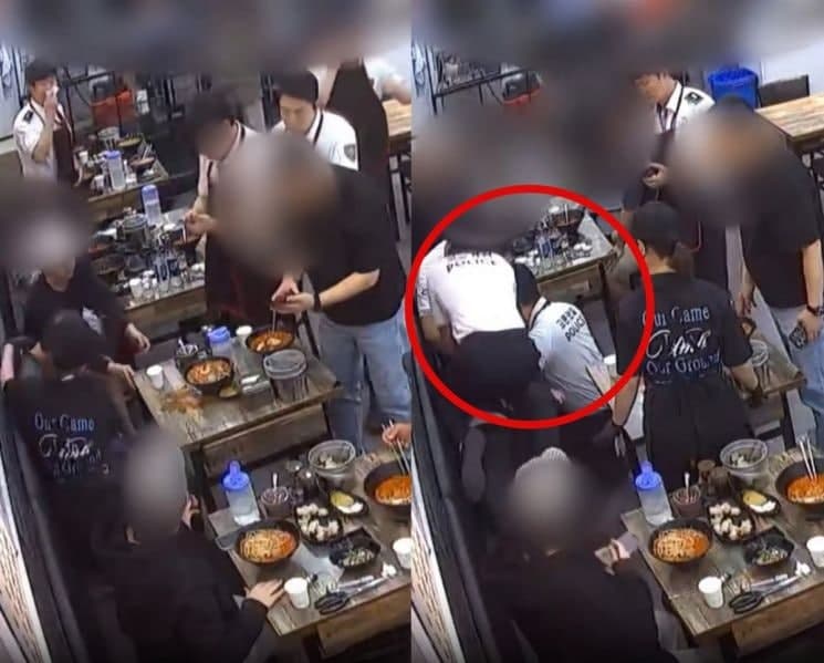짬뽕 먹던 경찰관들, 식당서 쓰러진 손님 살리고 밥값까지 계산했다