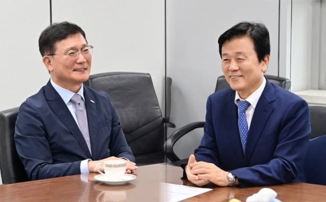 조규일 진주시장, 한국남동발전 신임 사장 만나 '발전공기업 통합본사 진주 유치' 협력 요청
