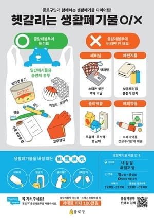 종로구, 외국인 주민 위한 다국어 쓰레기 분리배출 안내지 배포