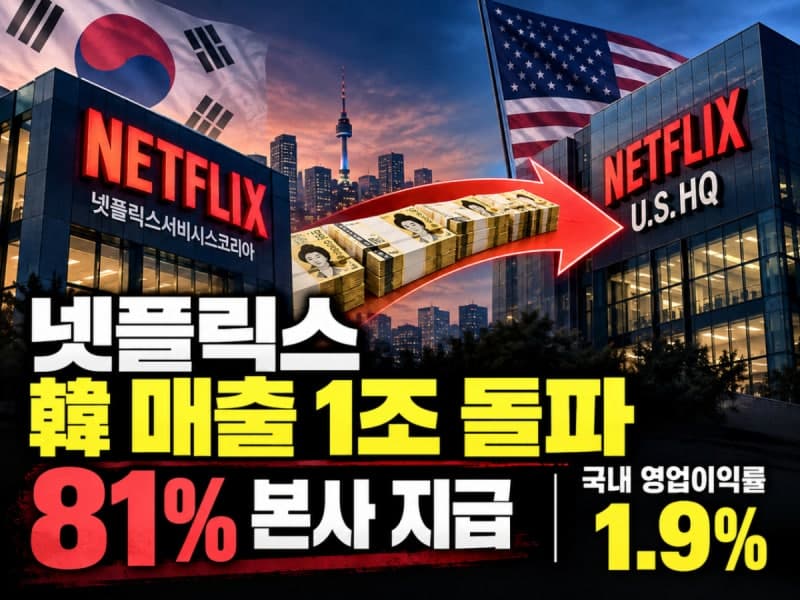 넷플릭스 국내 매출 1조 돌파했지만, 81%는 미국 본사로 유출