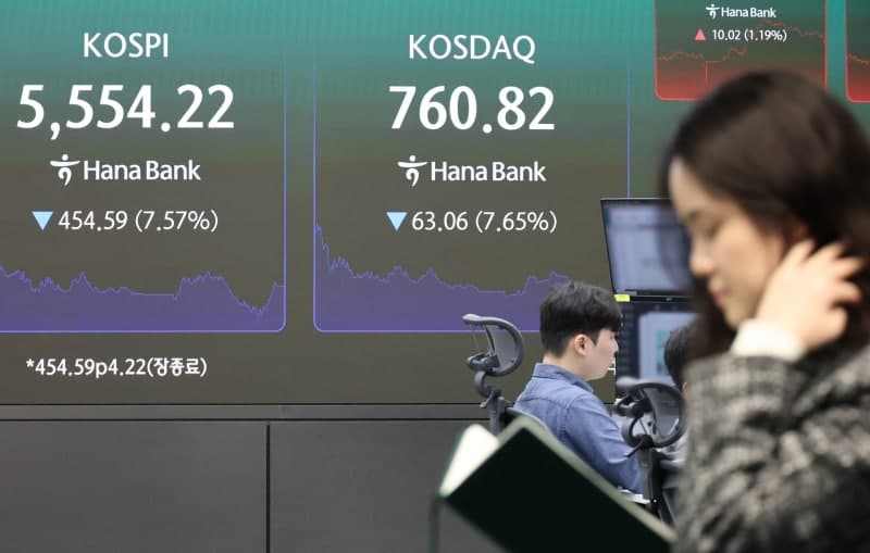 코스피·코스닥 7%대 폭락 '검은 목요일'…금융당국 긴급 점검 나서