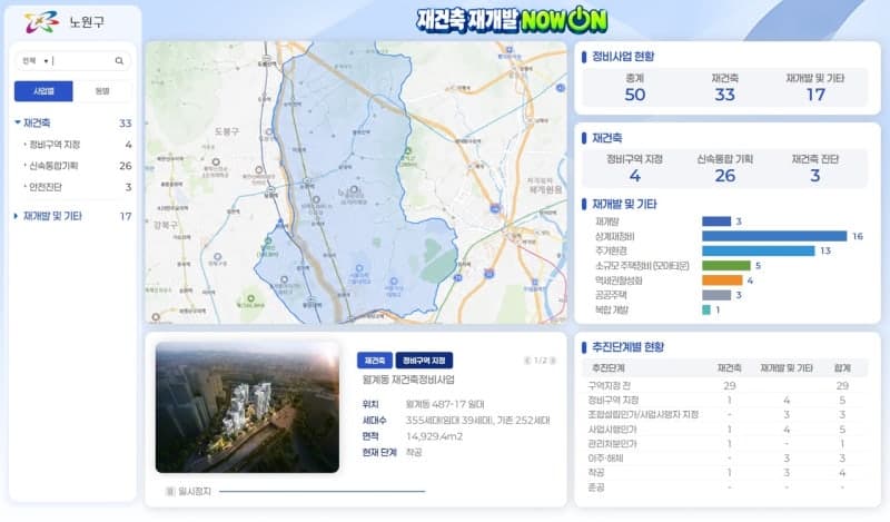 구청장실 보는 재건축 현황, 노원구민도 'NOW ON'으로 한눈에 본다