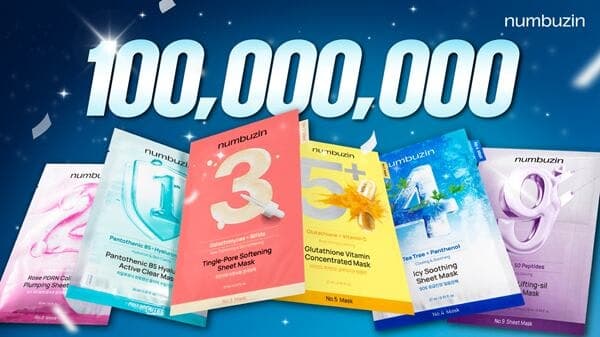 넘버즈인 ‘숫자 마스크팩’, 국내외 누적 판매 1억 장 돌파