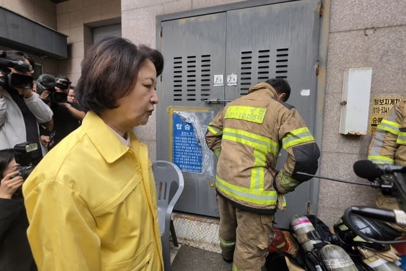 추미애 경기도지사, 순직 소방관 애도…'재정 빨대' 발언 사과는 없어