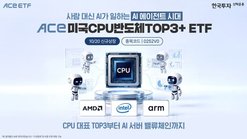 GPU 다음은 CPU…한국투자운용, 인텔·AMD·ARM 집중 투자 ETF 20일 상장