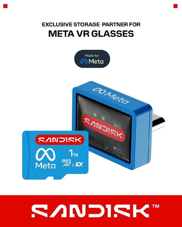 샌디스크, 메타 차세대 VR 글래스 스토리지 단독 공급사 선정