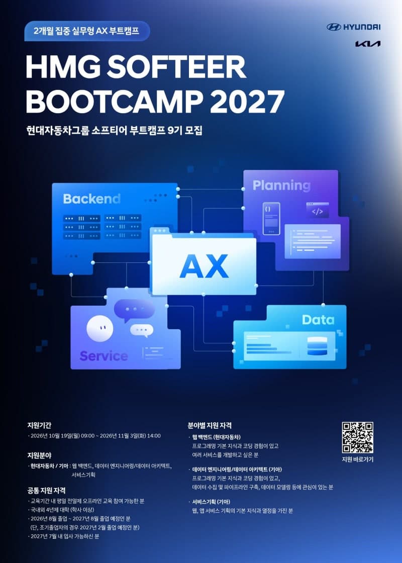 현대차·기아, AI 인재 육성 '소프티어 부트캠프 9기' 모집
