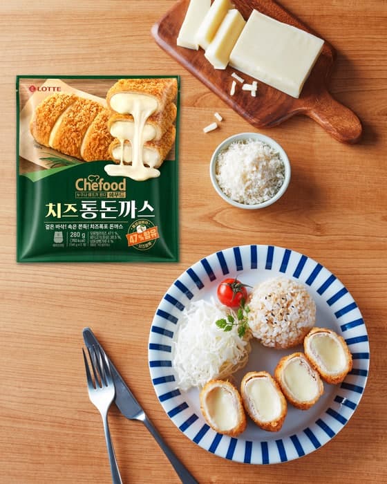 롯데웰푸드, 통모짜렐라 47% 채운 '쉐푸드 치즈통돈까스' 출시