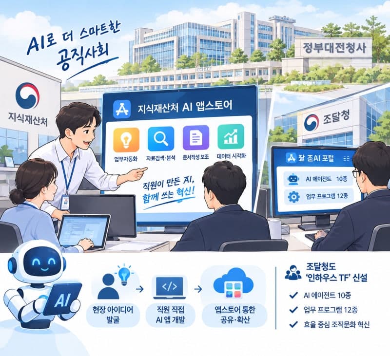 지식재산처, 직원 직접 개발 'AI 앱스토어' 개통…공공 행정 혁신 가속