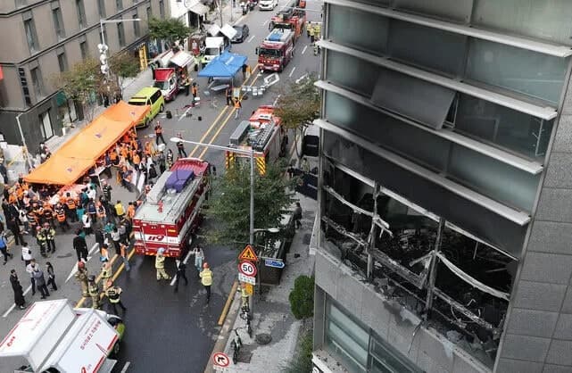 강남 역삼동 특허법인 연쇄 방화 70대, 4년 전에도 휘발유 난동으로 징역형