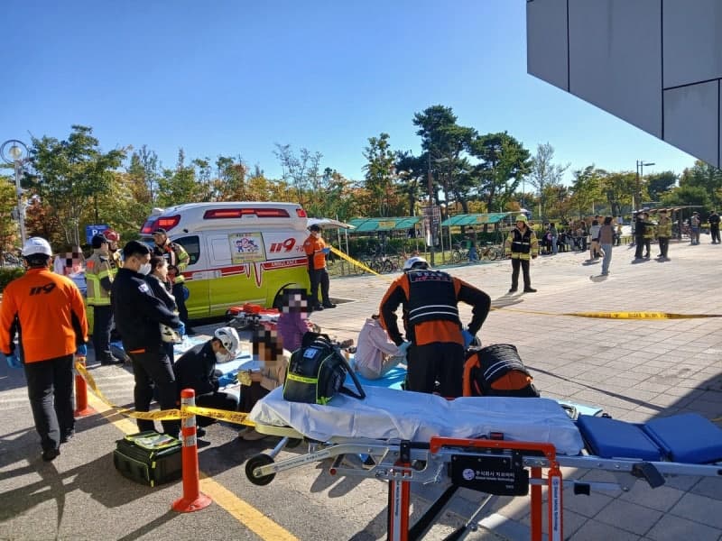 인천 청라복합문화센터서 호신용 가스총 오발 사고 발생해 6명 부상