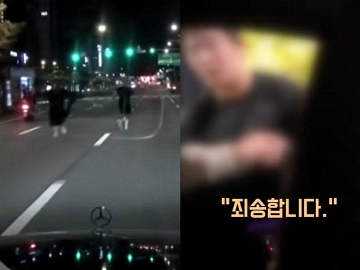 차 막고 맞짱 뜨자던 취객들, 운전자가 격투기 선수임을 알고 보인 태도