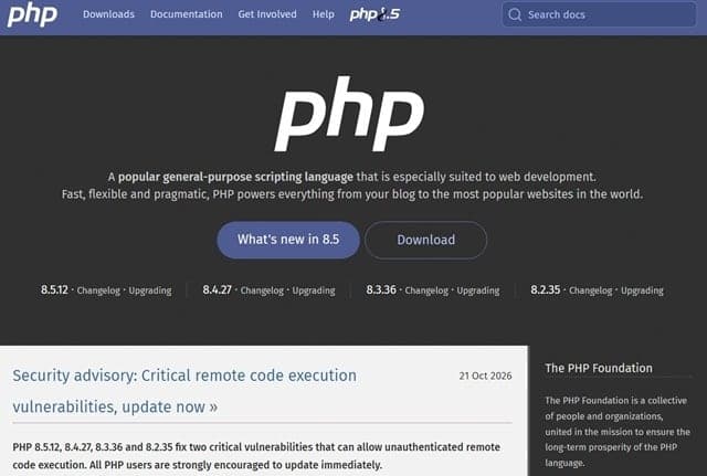 PHP 신규 원격코드 실행 취약점 발견…KISA '긴급 임시조치' 권고