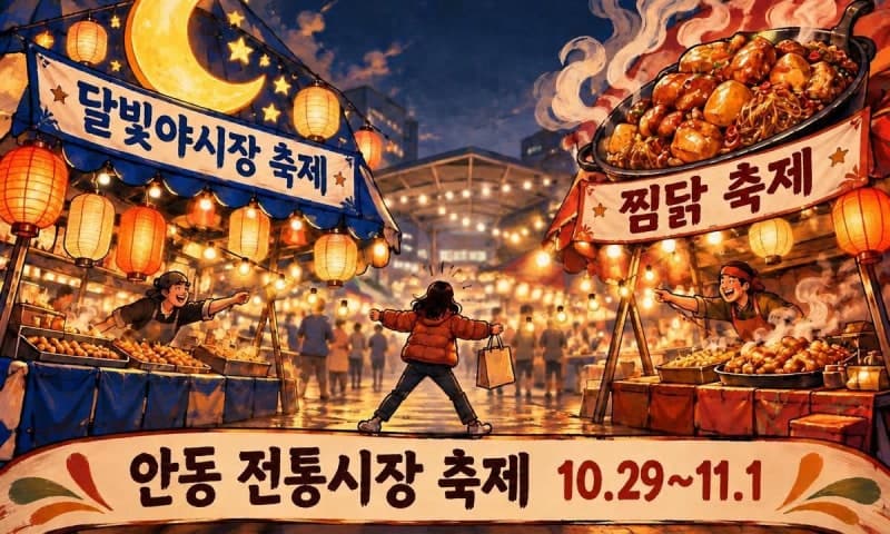 안동 전통시장, 달빛야시장과 찜닭 축제로 가을 활력 더한다