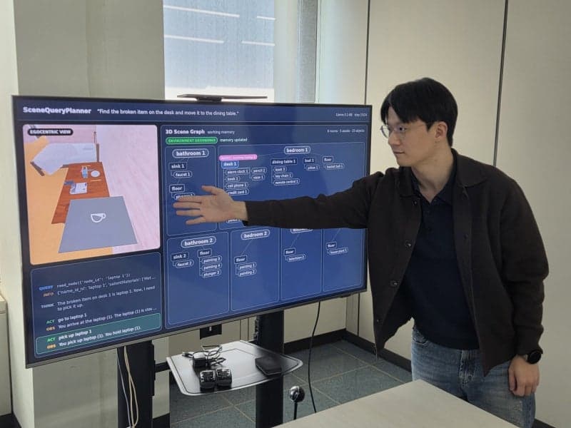 ETRI·GIST, 기억력 갖춘 로봇 AI ‘씬쿼리플래너’ 개발…작업 성공률 대폭 향상